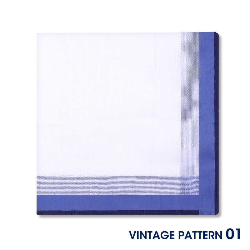 Zenssia Pure Cotton Men's Soft Handkerchiefs Assorted Color Pack of 6 Gift Set - Image 5